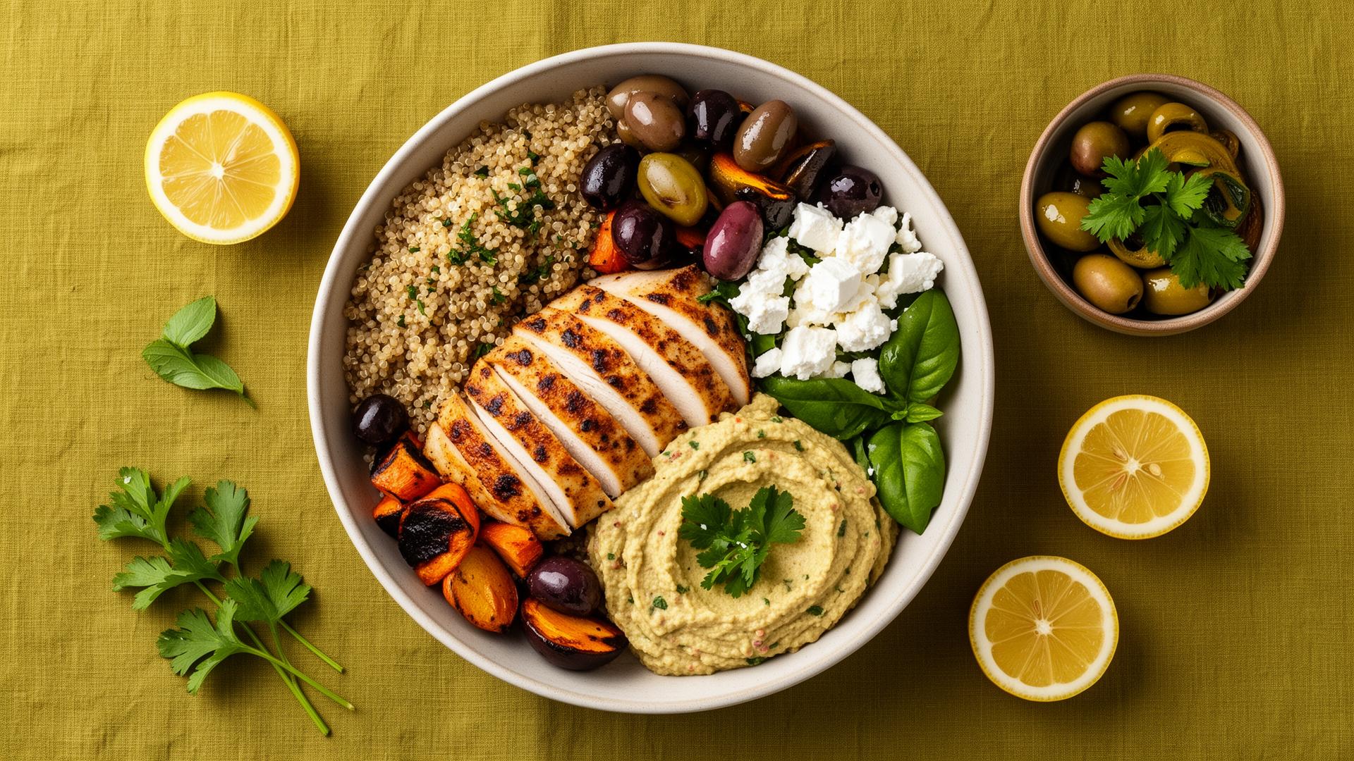 Mediterranean Chicken Salad Bowl